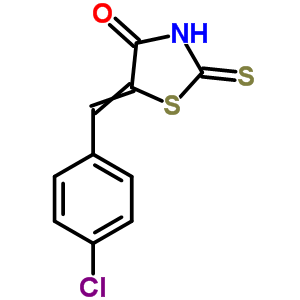 5-[1-(4-Chloro-phenyl)-meth-(z)-ylidene]-2-thioxo-thiazolidin-4-one Structure,6318-37-2Structure