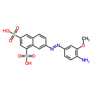 7-(4-氨基-3-甲氧基苯基氮杂)-1,3-萘二磺酸结构式_63182-23-0结构式