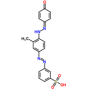 3-[[4-[(4-Hydroxyphenyl)azo]-3-methylphenyl ]azo]benzenesulfonic acid Structure,63216-99-9Structure