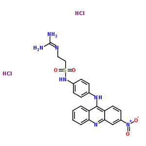 2-[2-[[4-[(3-Nitroacridin-9-yl)amino]phenyl]sulfamoyl]ethyl]guanidine Structure,63345-16-4Structure