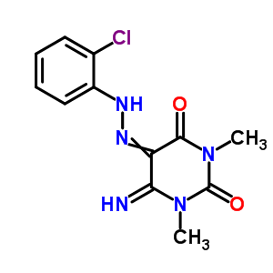 2,4(1H,3h)-pyrimidinedione,6-amino-5-[2-(2-chlorophenyl)diazenyl]-1,3-dimethyl- Structure,6336-10-3Structure