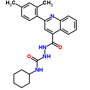 3-Cyclohexyl-1-[[2-(2,4-dimethylphenyl)quinoline-4-carbonyl]amino]urea Structure,6337-76-4Structure