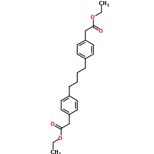 Ethyl 2-[4-[4-[4-(ethoxycarbonylmethyl)phenyl]butyl]phenyl]acetate Structure,6337-78-6Structure