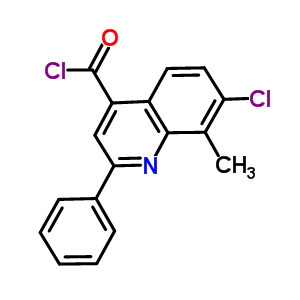 7-Chloro-8-methyl-2-phenylquinoline-4-carbonyl chloride Structure,6338-22-3Structure