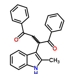 2-(2-甲基-1H-吲哚-3-基)-1,4-二苯基-丁烷-1,4-二酮结构式_6339-47-5结构式