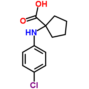 1-(4-Chloro-phenylamino)-cyclopentanecarboxylic acid Structure,6340-84-7Structure