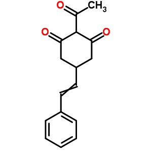 2-乙酰基-5-(2-苯基乙烯)环己烷-1,3-二酮结构式_6341-52-2结构式