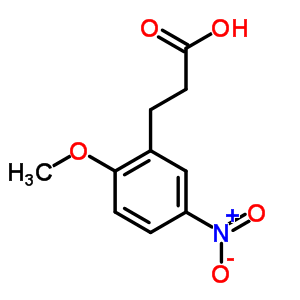 3-(2-Methoxy-5-nitro-phenyl)propanoic acid Structure,6342-73-0Structure