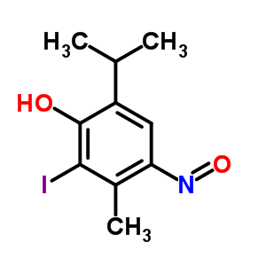 2-Iodo-3-methyl-4-nitroso-6-propan-2-yl-phenol Structure,6342-74-1Structure