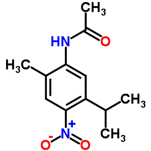 n-[2-甲基-5-(1-甲基乙基)-4-硝基苯基]-乙酰胺结构式_6342-84-3结构式