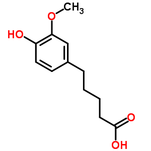 Benzenepentanoicacid, 4-hydroxy-3-methoxy- Structure,6342-85-4Structure