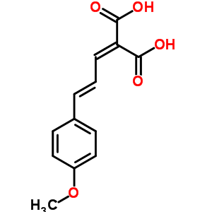 Propanedioic acid,2-[3-(4-methoxyphenyl)-2-propen-1-ylidene]- Structure,6342-88-7Structure