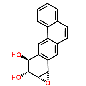 反-10,11-二羟基-8,9-环氧-8,9,10,11-四氢苯并(a)蒽结构式_63438-27-7结构式