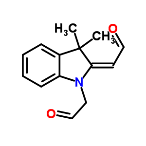 2,3-Dihydro-3,3-dimethyl-2-(2-oxoethylidene)-1h-indole-1-acetaldehyde Structure,63455-65-2Structure