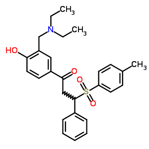 1-[3-(Diethylaminomethyl)-4-hydroxy-phenyl]-3-(4-methylphenyl)sulfonyl-3-phenyl-propan-1-one Structure,63487-35-4Structure