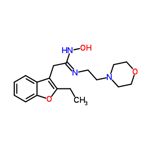 2-Ethyl-n-(2-morpholinoethyl)-3-benzofuranacetamide oxime Structure,63605-45-8Structure