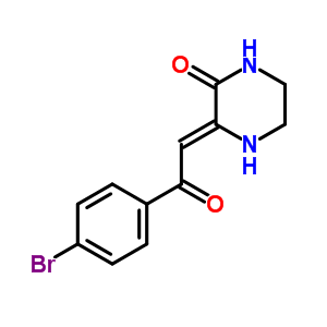 Piperazinone,3-(2-(4-bromophenyl)-2-oxoethylidene)- Structure,63656-19-9Structure