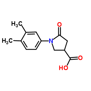 1-(3,4-Dimethylphenyl)-5-oxopyrrolidine-3-carboxylic acid Structure,63674-65-7Structure