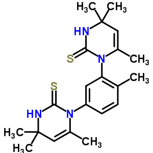 1,1’-(4-Methyl-1,3-phenylene)bis(3,4-dihydro-4,4,6-trimethyl-2(1h)-pyrimidinethione) Structure,63690-23-3Structure