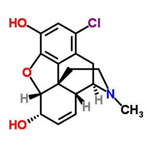 (5R,6s)-1-chloro-7,8-didehydro-4,5-epoxy-17-methyl-morphinan-3,6-diol Structure,63690-31-3Structure