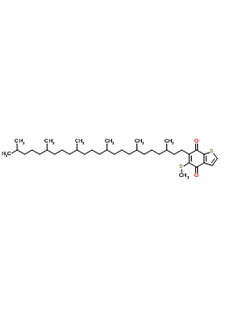 6-(3,7,11,15,19,23-六甲基二十四烷基)-5-甲硫基苯并(b)噻吩-4,7-苯醌结构式_63693-26-5结构式