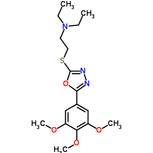 N,n-diethyl-2-[[5-(3,4,5-trimethoxyphenyl)-1,3,4-oxadiazol-2-yl]sulfanyl]ethanamine Structure,63698-57-7Structure