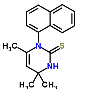 3,4-二氢-1-(1-萘基)-4,4,6-三甲基-2(1h)-嘧啶硫酮结构式_63704-49-4结构式