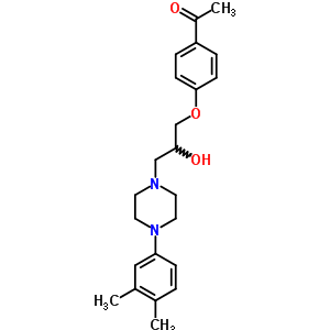 1-(4-乙酰基苯氧基)-3-[4-(3,4-二甲基苯基)-1-哌嗪]-2-丙醇结构式_63715-99-1结构式