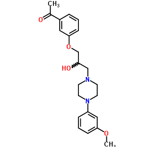 1-(3-Acetylphenoxy)-3-[4-(3-methoxyphenyl)-1-piperazinyl ]-2-propanol Structure,63716-00-7Structure