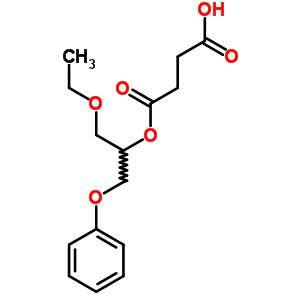 Butanedioic acid 1-[1-(ethoxymethyl)-2-phenoxyethyl ] ester Structure,63716-18-7Structure