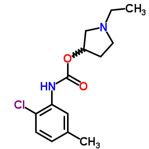 2-氯-5-甲基苯氨基甲酸 1-乙基-3-吡咯烷酯结构式_63716-29-0结构式