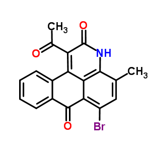 1-乙酰基-6-溴-4-甲基-3H-二苯并(f,ij)异喹啉-2,7-二酮结构式_63723-54-6结构式