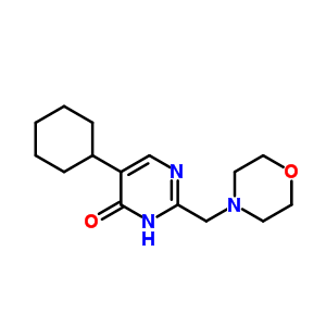 4(3H)-pyrimidinone,5-cyclohexyl-2-(4-morpholinylmethyl)- Structure,63743-60-2Structure