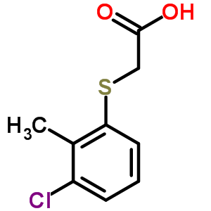 2-[(3-氯-2-甲基苯基)硫代]乙酸结构式_6375-67-3结构式