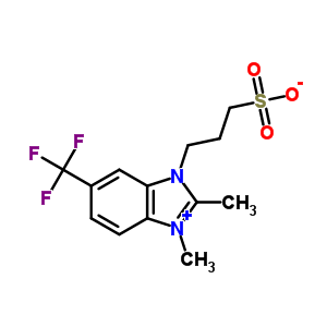 1,2-二甲基-3-硫丙基-5-三氟甲基苯并咪唑内盐结构式_63815-85-0结构式