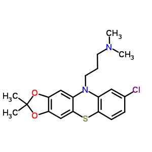 8-Chloro-n,n-dimethyl-10h-1,3-dioxolo[4,5-b]phenothiazine-10-propan-1-amine Structure,63834-02-6Structure