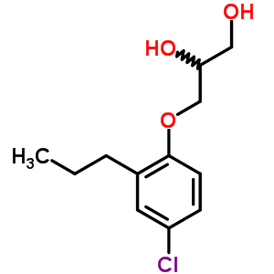 3-(4-Chloro-2-propylphenoxy)-1,2-propanediol Structure,63834-72-0Structure