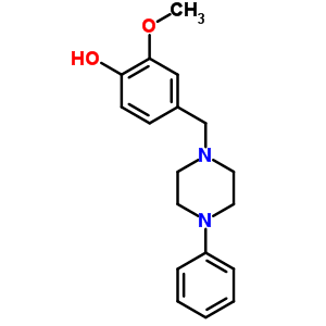 4-[(4-苯基-1-哌嗪)甲基]-2-甲氧基苯酚结构式_63867-54-9结构式