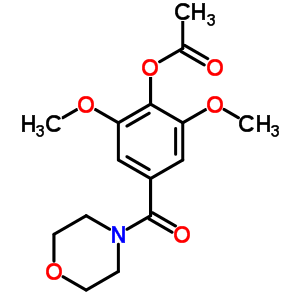 4-(4-乙酰氧基-3,5-二甲氧基苯甲酰基)吗啉结构式_63868-49-5结构式