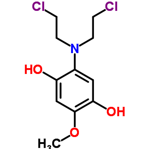 2-[Bis(2-chloroethyl)amino]-5-methoxyhydroquinone Structure,63884-42-4Structure