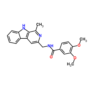 N-(1-methyl-9h-pyrido[3,4-b]indol-3-ylmethyl)-3,4-dimethoxybenzamide Structure,63885-53-0Structure