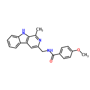 N-(1-methyl-9h-pyrido[3,4-b]indol-3-ylmethyl)-4-methoxybenzamide Structure,63885-64-3Structure