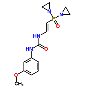 Bis(1-aziridinyl)[2-[3-(3-methoxyphenyl)ureido]vinyl ]phosphine oxide Structure,63886-69-1Structure