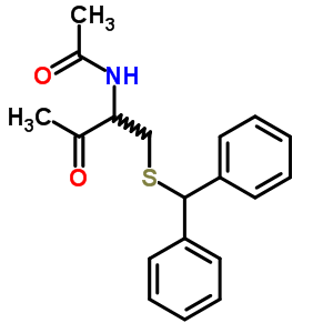 n-[1-[[(二苯基甲基)硫代]甲基]-2-氧代丙基]-乙酰胺结构式_63892-73-9结构式