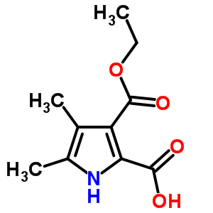 3-Ethoxycarbonyl-4,5-dimethyl-1h-pyrrole-2-carboxylic acid Structure,63900-79-8Structure