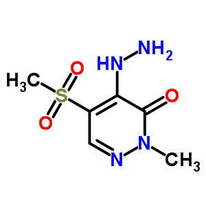 4-Hydrazino-2-methyl-5-methylsulfonyl-3(2h)-pyridazinone Structure,63901-43-9Structure