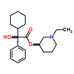 α-cyclohexyl-α-hydroxybenzeneacetic acid 1-ethyl-3-piperidinyl ester Structure,63917-13-5Structure