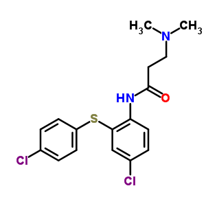 N-[4-chloro-2-[(p-chlorophenyl)thio]phenyl ]-3-(dimethylamino)propionamide Structure,63917-35-1Structure