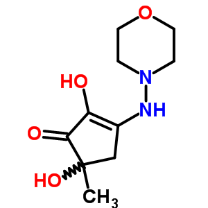 2,5-二羟基-5-甲基-3-吗啉氨基-2-环戊烯-1-酮结构式_63937-28-0结构式