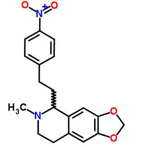 5,6,7,8-Tetrahydro-6-methyl-5-(4-nitrophenethyl)-1,3-dioxolo[4,5-g]isoquinoline Structure,63937-39-3Structure